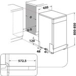 Ariston Dishwasher – 10 Place Settings, 45 cm, Slim, Silver – LSFE 1B19 S - Image 6