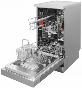 Ariston Dishwasher – 10 Place Settings, 45 cm, Slim, Silver – LSFE 1B19 S - Image 8