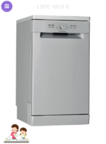 Ariston Dishwasher – 10 Place Settings, 45 cm, Slim, Silver – LSFE 1B19 S