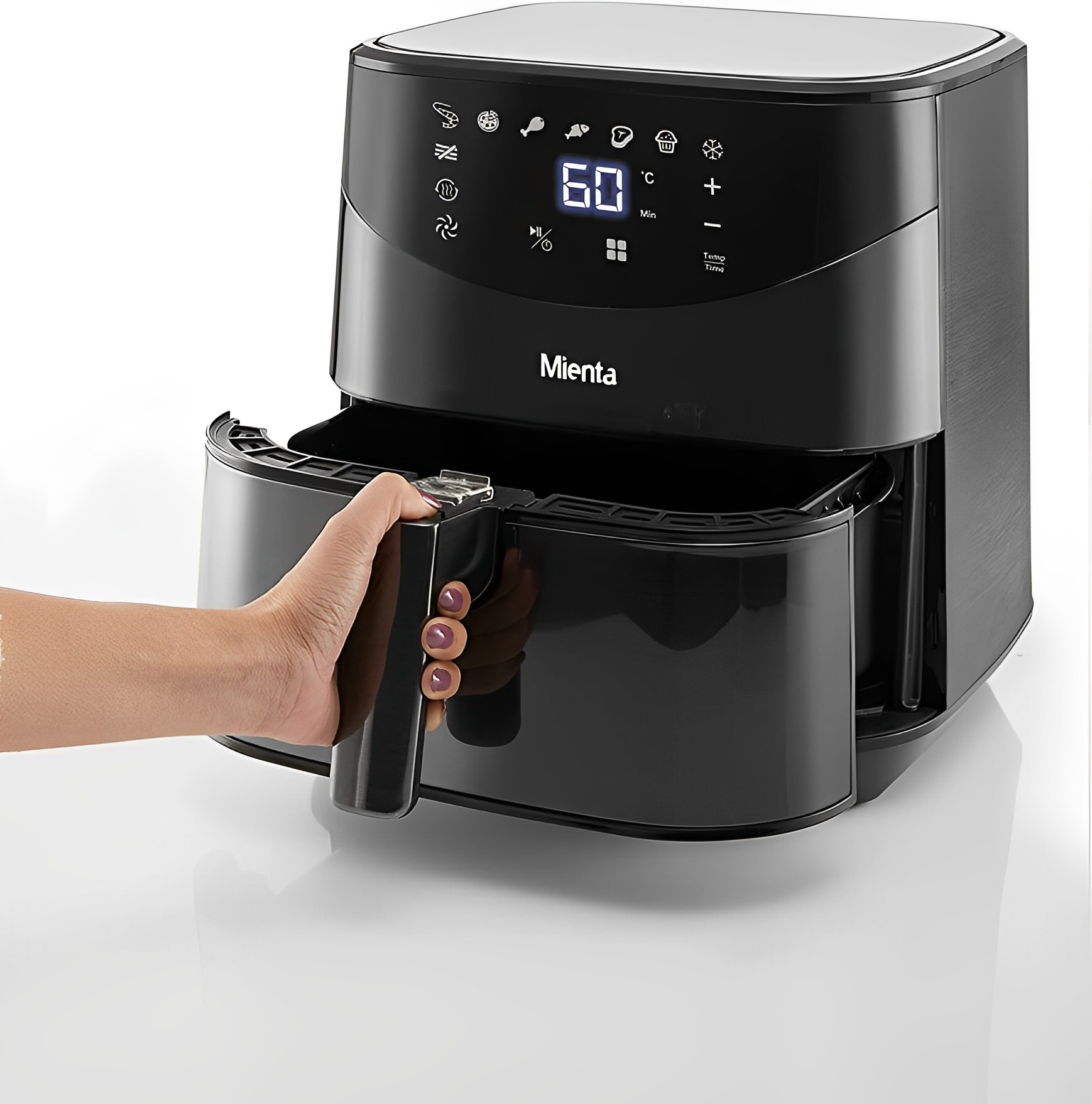 Mienta AF47234A Air Fryer, 5.5 Liters, 1700 Watt, Black - Souqcairo