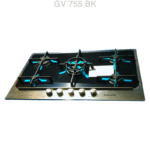 Glem - Built in Gas Hob 5 Burners 75 cm Black Glasses - GV 755 BK - Image 4