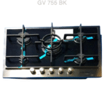 Glem - Built in Gas Hob 5 Burners 75 cm Black Glasses - GV 755 BK - Image 3