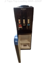 Sonai Water Dispenser ,3 Taps , Top Loading With Refrigerator 17.7 L , Black , MAR-2250F - Image 2