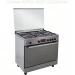 Ariston Gas Cooker – 5 Burners, 90 cm, Full Safety, Digital Display, AirFry Function, Catalytic Cleaning, Soft Close Door, Stainless Steel –  ARR9 GGF 33229 XNA