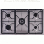 Ariston GAS Cooker Digital , 90 CM, 5burners, Stainless steel, with fan - ARR9 GGF 33229 XEG - Image 3