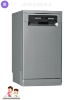 Ariston Dishwasher, 10 Persons, 8 Programs, Silver- LSFO 3T223 W X