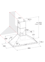 Ariston Pyramid Kitchen Hood – 90 cm, Stainless Steel – AHPN 9.4F LM X - Image 2