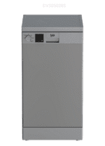 Beko Dishwasher – 10 Place Settings, Slimline, Silver – DVS05020S