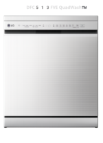LG Freestanding Dishwasher – 14 Place Settings, Inverter Direct Drive, Prime Silver – DFC513FVE