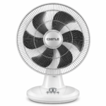 Castle Table Fan – 16 Inch, 6 Blades, 3 Speeds, Timer, Grey – FAT7016
