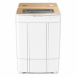 Castle Mini Washing Machine – 4KG, Glass Lid, White & Gold – CWM1450G