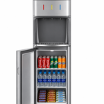 Castle Top Load Water Dispenser – 3 Taps, Hot & Cold, Storage Cabinet, Grey & Silver – WD3040S