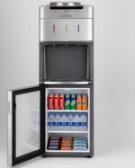 Castle Top Load Water Dispenser – 3 Taps, Hot & Cold, Storage Cabinet, Grey & Silver – WD3040S - Image 4